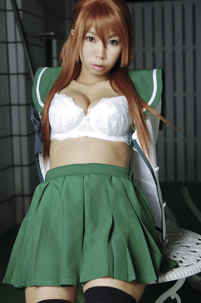 [Cosplay] 2013.04.09  Big boobs Saya Takagi 性感制服诱惑